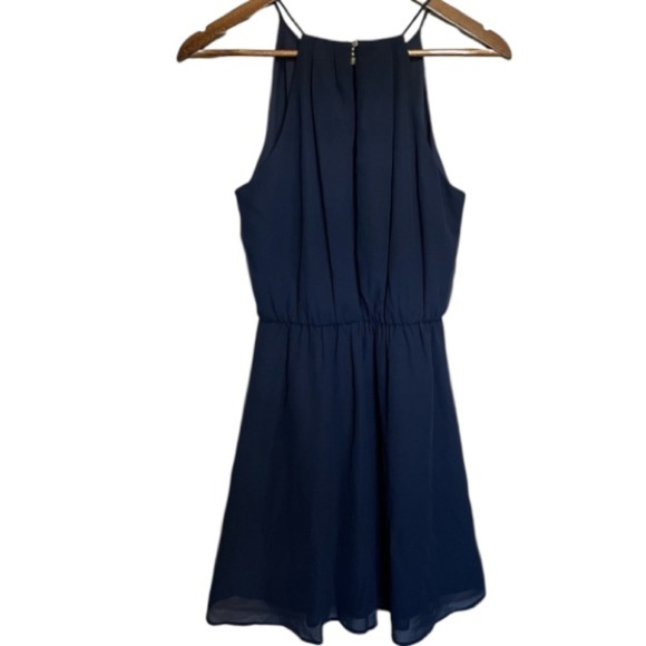Maurices Navy Blue Pleated Halter Dress Women’s Small - Picture 9 of 9